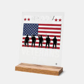 Joyeuse fête des vétérans Drapeau Silhouette Vecto (Angle)