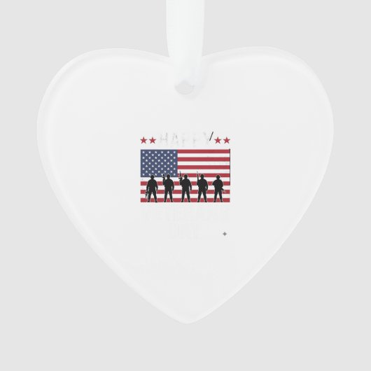 Joyeuse fête des vétérans Drapeau Silhouette Vecto (devant)