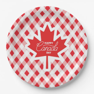 Joyeuse fête du Canada. Assiette en carton
