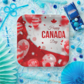 Joyeuse fête du Canada. Assiette en carton (Fête)