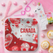 Joyeuse fête du Canada. Assiette en carton (Fête)