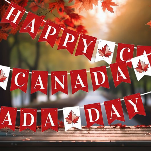 Joyeuse Fête du Canada Drapeau feuille d'érable ID
