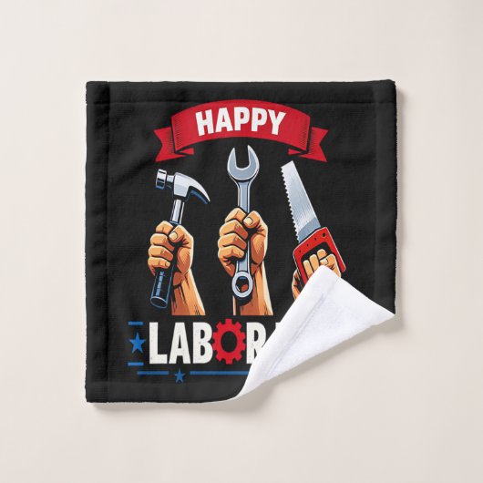 Joyeuse fête du travail (Gant de toilette)