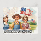 Joyeuse fête du travail avec carte postale (Devant)