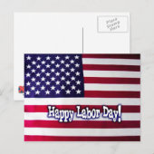 Joyeuse fête du Travail Carte postale du drapeau a (Devant / Derrière)