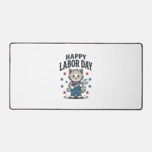Joyeuse Fête du Travail Chat Patriote Vintage Créa