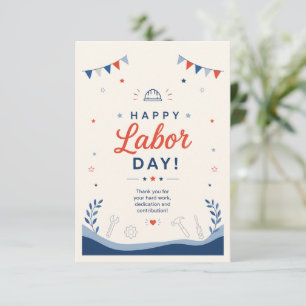 Joyeuse fête du Travail Remerciement Merci
