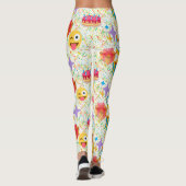 joyeuse fête émoji leggings (Dos)