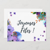 Joyeuse Fêtes Carte postale (Devant / Derrière)