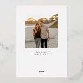 Joyeuse feuille d'or encadrée Carte photo de vacan (Verso)