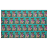 Joyeuse fille avec le tissu d'impression de semis (Fat Quarter)