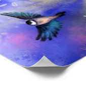 Joyeuse fille avec oiseaux Poster Peinture (Coin)