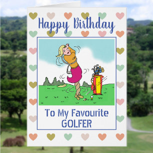 Joyeuse fille Golfer