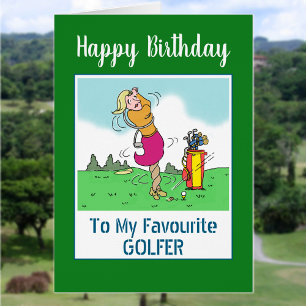 Joyeuse fille Golfer