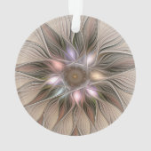 Joyeuse Fleur Abstrait Beige Brown Floral Fractal (dos)