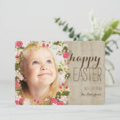 Joyeuse florale de Pâques | Carte de voeux photo L (Debout devant)