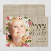 Joyeuse florale de Pâques | Carte de voeux photo L (Devant / Derrière)