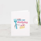 Joyeuse Fork-Ing Puns Anniversaire Carte (Devant)