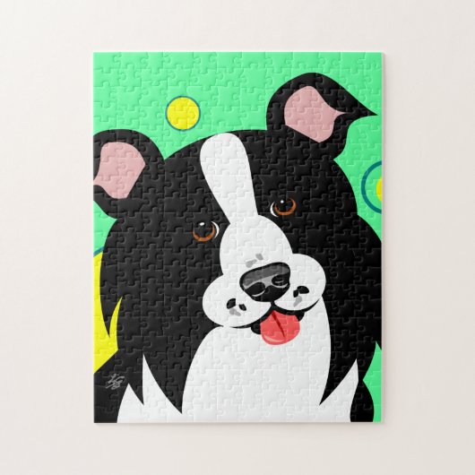 Joyeuse frontière Collie Jigsaw Puzzle (Vertical)
