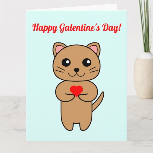 Joyeuse Galentine's Day ! - Carte de fond bleu (Devant)