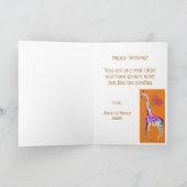 Joyeuse Giraffes d'anniversaire Enfants Invitation (Intérieur)