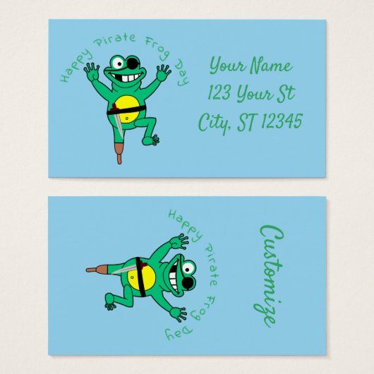 Joyeuse grenouille pirate Jour Thunder_Cove (Devant & derrière)