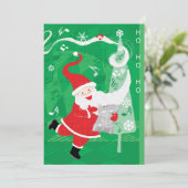 Joyeuse invitation de fête de Noël avec un Père No (Debout devant)