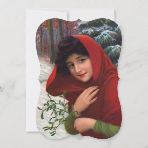 Joyeuse invitation de jeune fille de gui