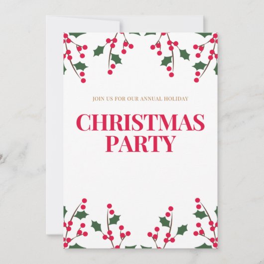 Joyeuse invitation de Noël (Devant)