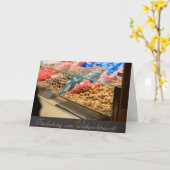 Joyeuse invitation Noël au marché de Noël (Fleur jaune)