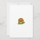 Joyeuse invitation personnalisable de jour burger (Dos)