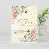 Joyeuse invitation pour le premier anniversaire du (Debout devant)