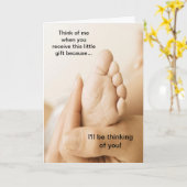 Joyeuse journée d'adoption Je pense à vous Carte (Fleur jaune)