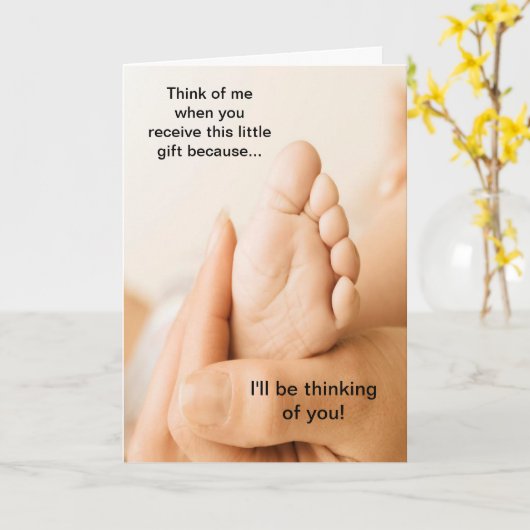 Joyeuse journée d'adoption Je pense à vous Carte (Fleur jaune)