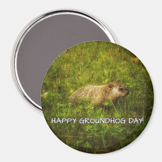 Joyeuse journée de la marmotte ! aimant (Recto/Verso)