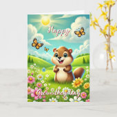 Joyeuse journée de marmotte et carte d'histoire Bi (Fleur jaune)