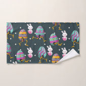 Joyeuse journée de Pâques - Drôle Lapin Souhaite M (Serviette à main)