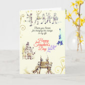 Joyeuse Journée des enseignants (Festive) - Carte (Fleur jaune)