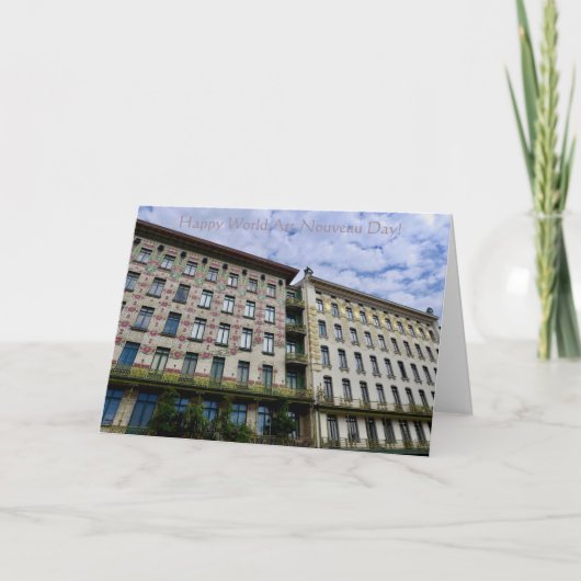 Joyeuse Journée mondiale de l'Art Nouveau ! Carte (Devant)