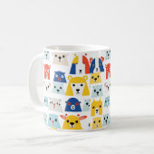 Joyeuse Jungle Adorable Animal Visages Mug (Devant gauche)