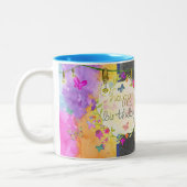 Joyeuse Mug d'anniversaire - Abstrait - Papillon (Gauche)