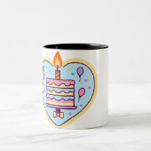 Joyeuse Mug d'anniversaire avec Cake & Candle Desi (Centre)
