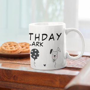 Joyeuse Mug d'anniversaire avec Chiens et Ballons