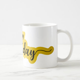 Joyeuse Mug d'anniversaire - Style de script gras