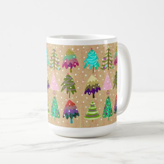 Joyeuse Mug d'arbre de Noël (Devant droit)