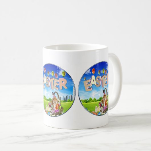 Joyeuse Mug de café de Pâques (Devant droit)