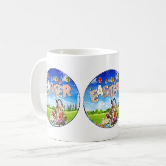 Joyeuse Mug de café de Pâques (Devant gauche)
