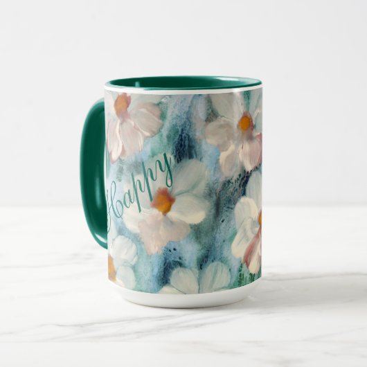 Joyeuse Mug de café Floral (Devant gauche)