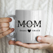 Joyeuse Mug de la Fête des Mères avec 2 noms d'enf