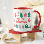 Joyeuse Mug de Noël avec de mignons arbres de Noël